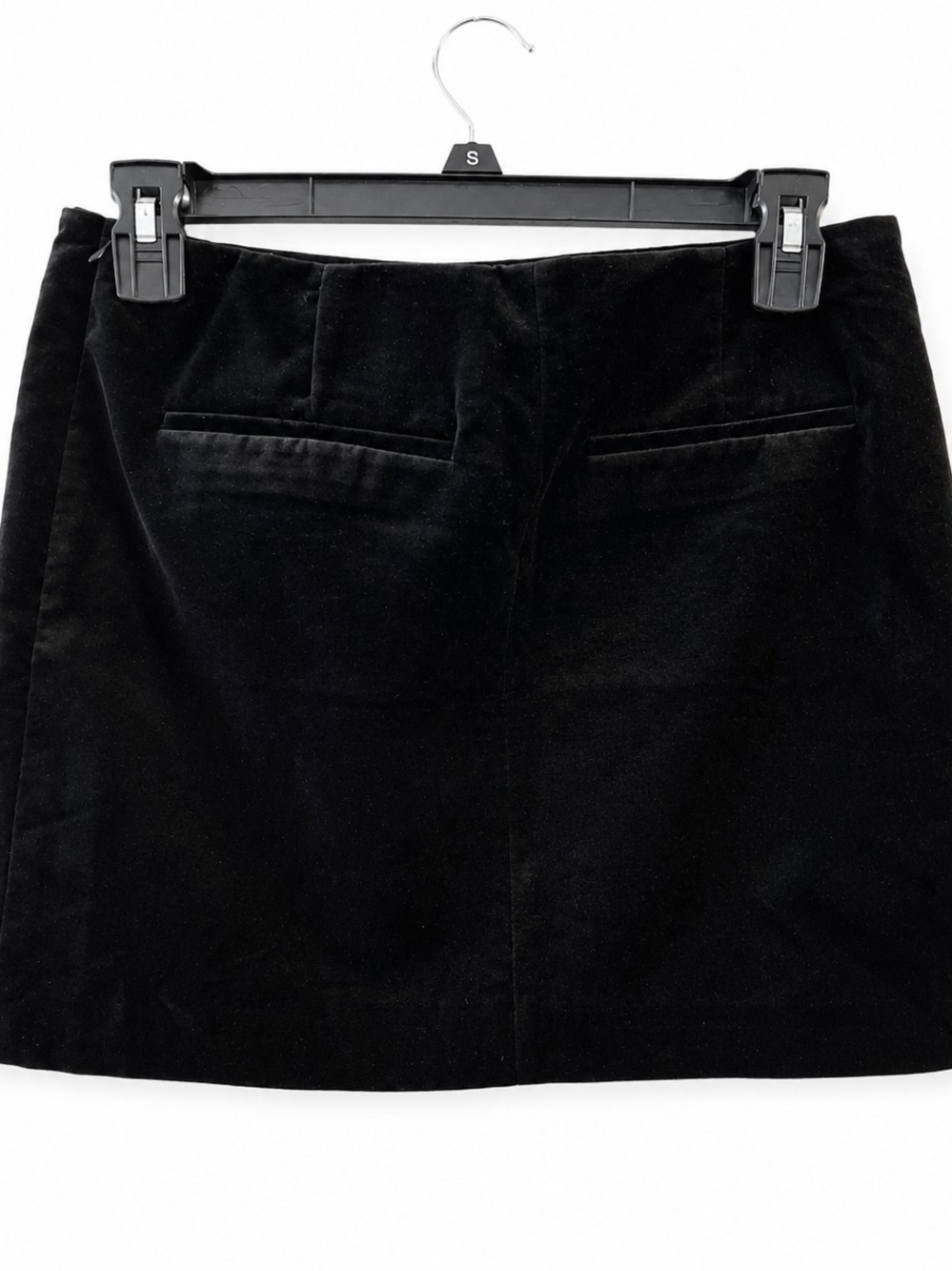 Zara Classic Velvet Black Mini Skirt Minimalist Preppy - Picture 4 of 5